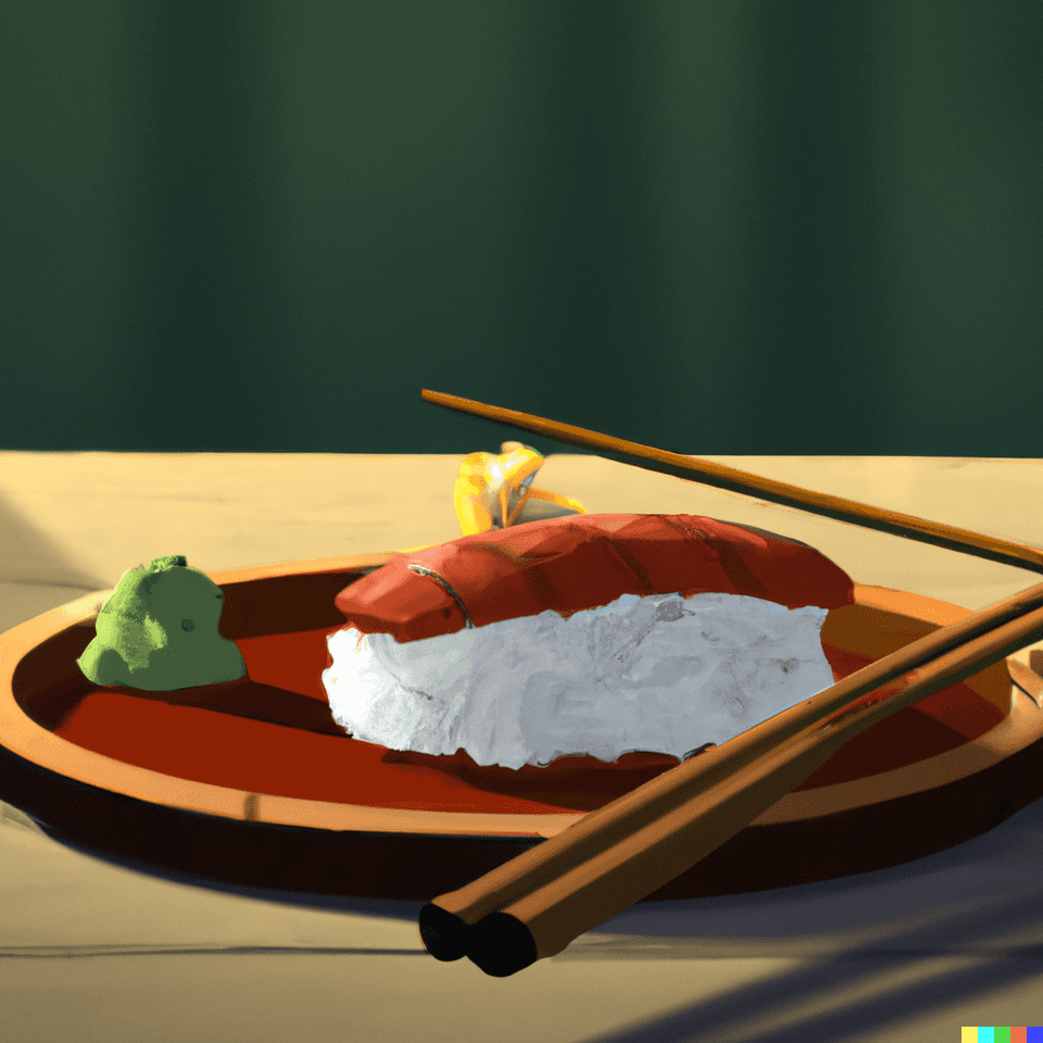 Sushi rice, digital art